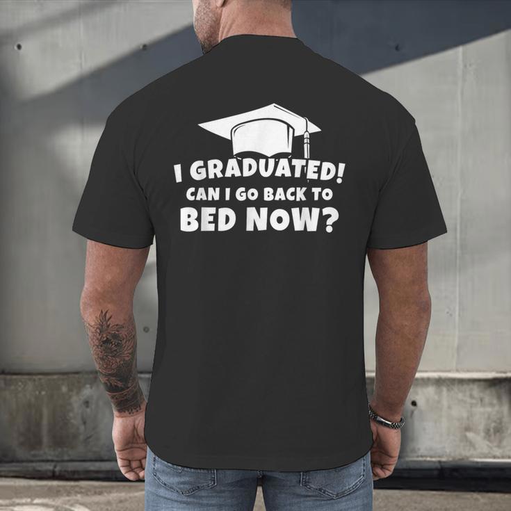 Graduation Motivation Joke University High School Student Men's Back Print T-Shirt