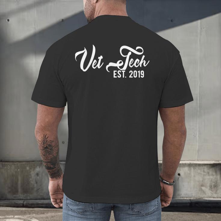 Graduation For New Vet Techs Established 2019 Men's Back Print T-Shirt