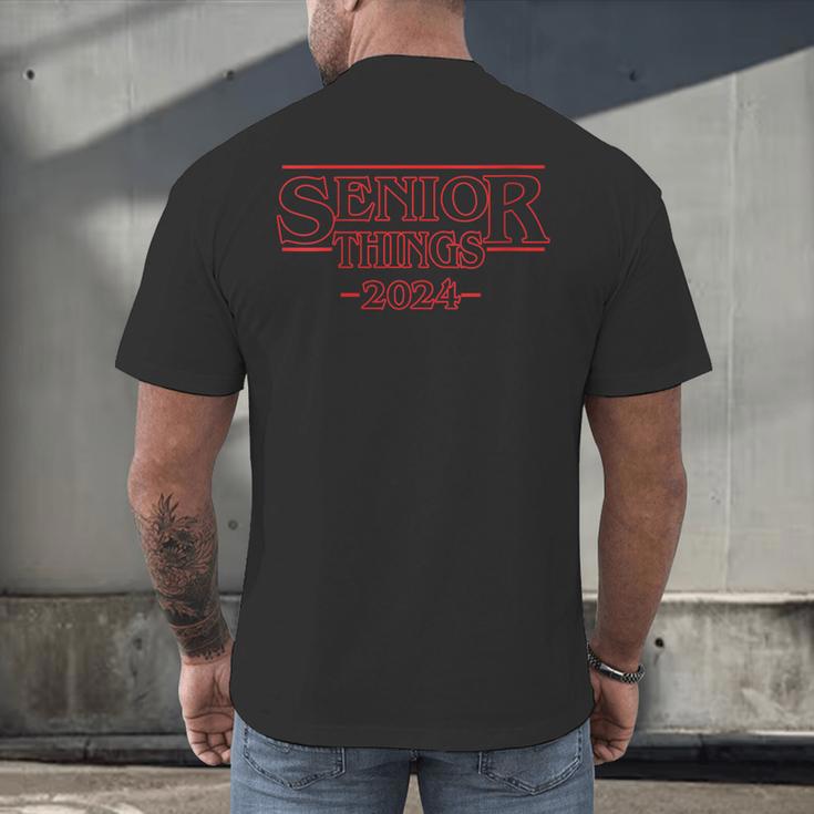 Graduation Senior Things 2024 Graduate Back To School Men's Back Print T-Shirt