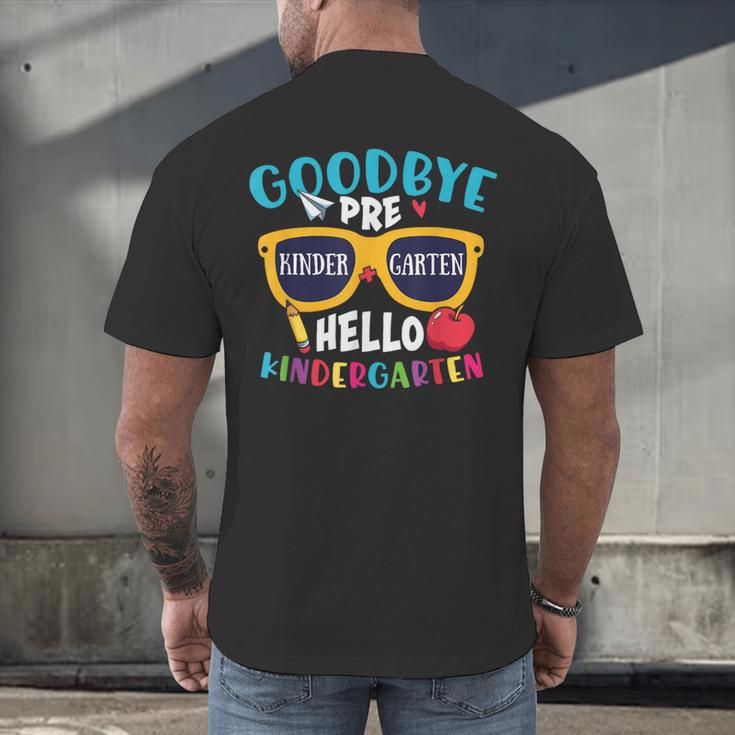 Graduation Shirt Goodbye PreK Hello Kindergarten School Men's Back Print T-Shirt