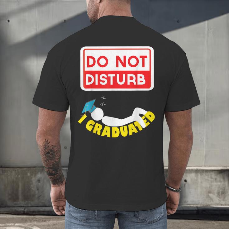 Graduation Shirt High School And College Sleepy Graduates Men's Back Print T-Shirt