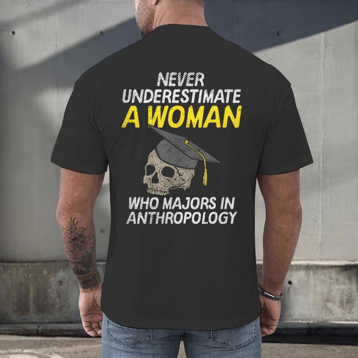 Graduation Student Who Majors In Anthropology Men's Back Print T-Shirt