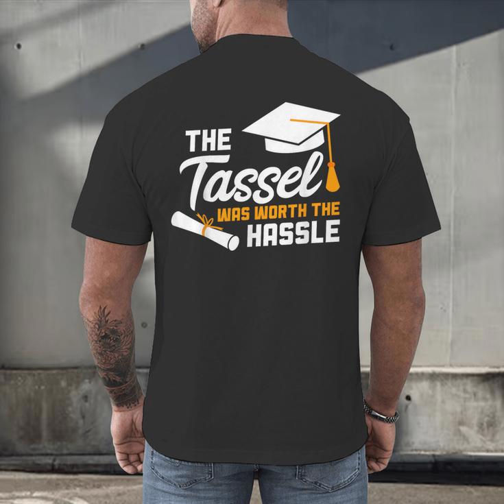 GraduationShirt Tassel Was Worth The Hassle Tee Men's Back Print T-Shirt