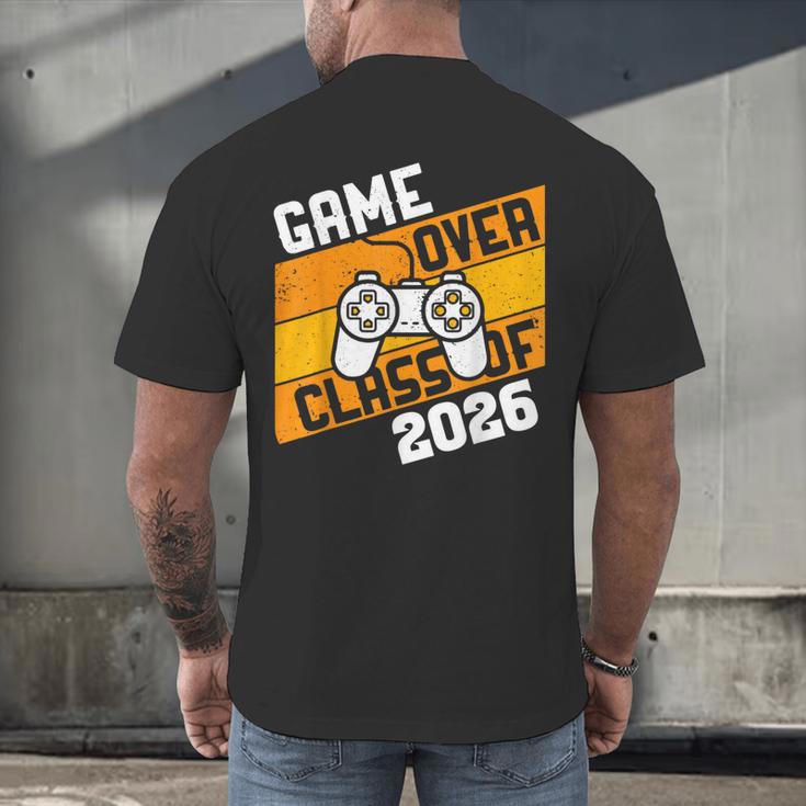 Graduation Video Gamer Game Over Class Of 2026 Senior Men's Back Print T-Shirt