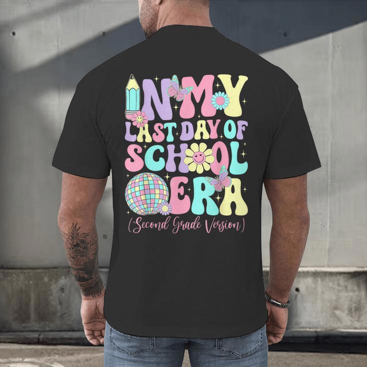 Groovy In My Last Day Of School Era Second Grade Graduation Men's Back Print T-Shirt