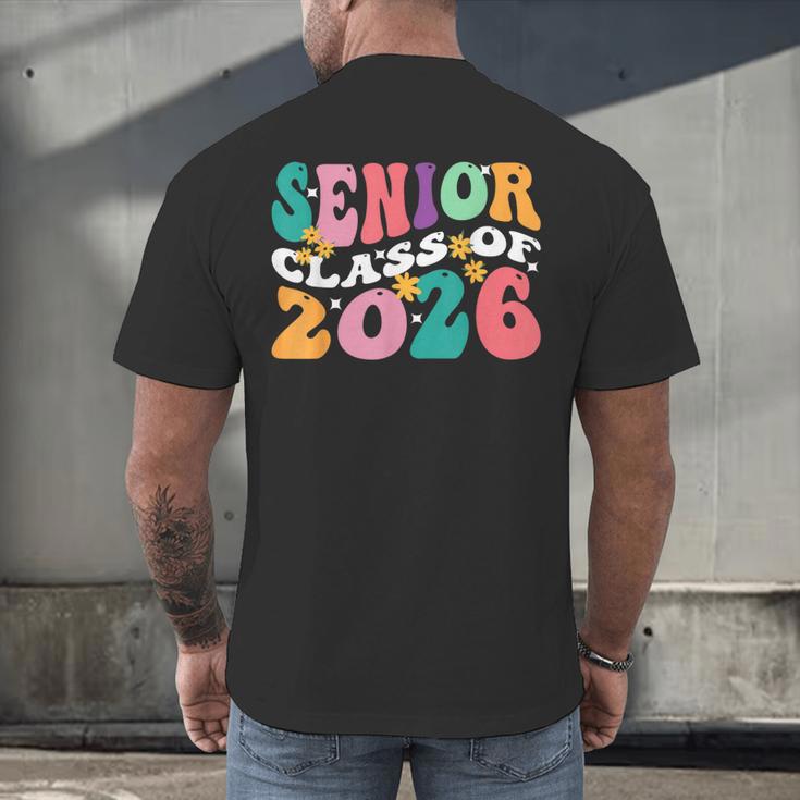 Groovy Senior Class Of 2026 My Last First Day Graduation 26 Men's Back Print T-Shirt
