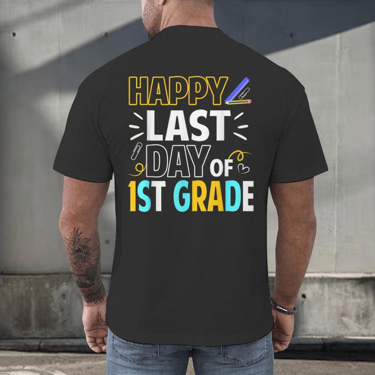 Happy Last Day Of 1st Grade Shirt Cutie Graduation Men's Back Print T-Shirt