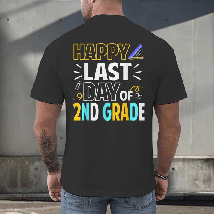 Happy Last Day Of 2nd Grade Shirt Cutie Graduation Men's Back Print T-Shirt