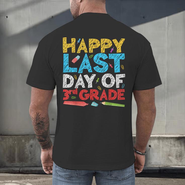 Happy Last Day Of 3rd Grade Shirt Third Grade Graduation Men's Back Print T-Shirt