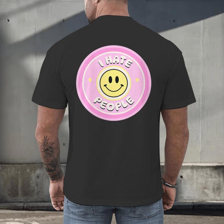 I Hate People Saying For Introverts Men's Back Print T-Shirt I Hate People Saying For Introverts Men's Back Print T-Shirt