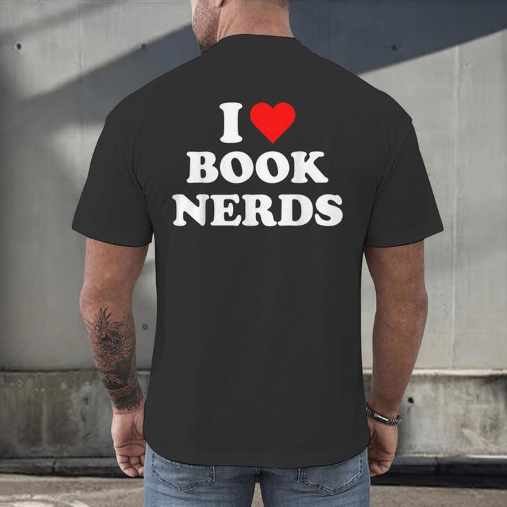 I Heart Book Nerds Book Readers Cute Men's Back Print T-Shirt I Heart Book Nerds Book Readers Cute Men's Back Print T-Shirt