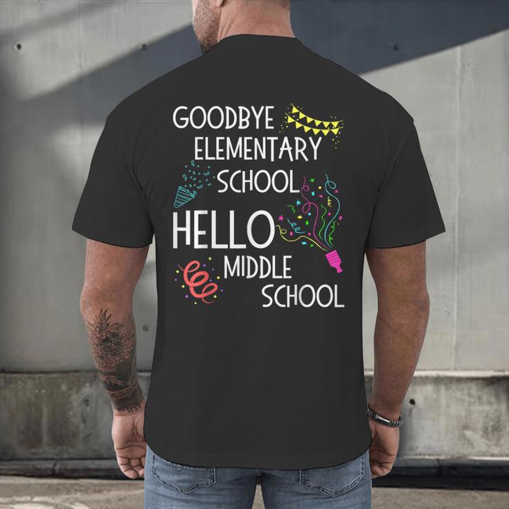 Hello Middle School Graduation Elementary School T-Shirt Men's Back Print T-Shirt