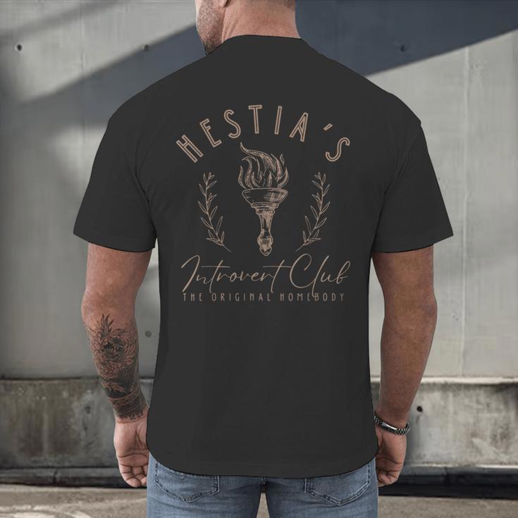 Hestia Introvert Club Greek Mythology Men's Back Print T-Shirt