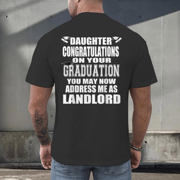 High School Graduation Mom DadShirt College Grad Men's Back Print T-Shirt