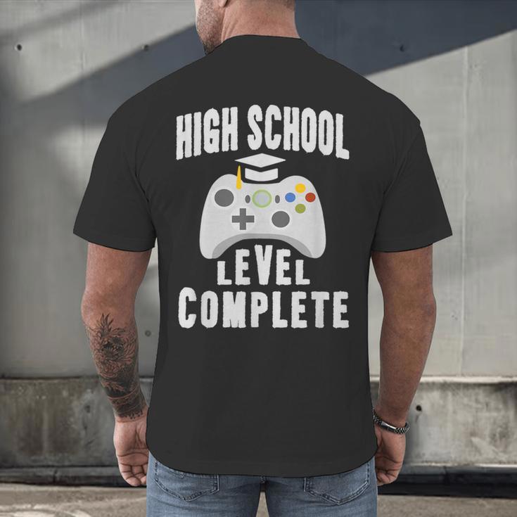 High School Graduation Shirt Gamer Graduation Men's Back Print T-Shirt