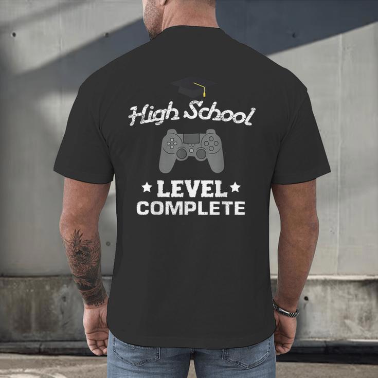 High School Graduation Shirt Video Gamer Nerd Geek Game Men's Back Print T-Shirt