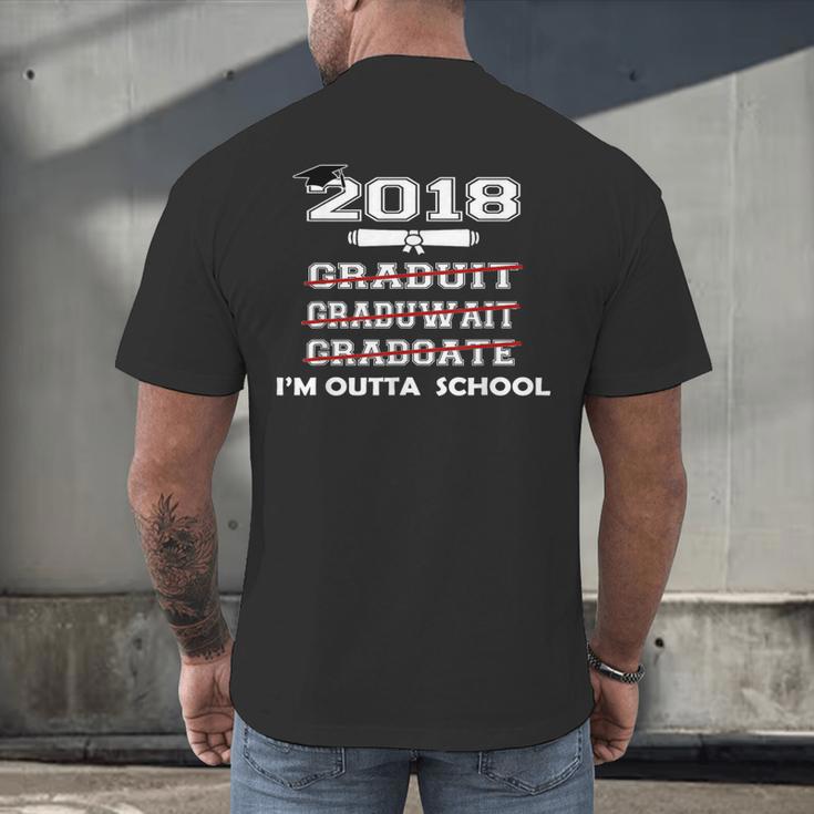 High School GraduationShirt College Graduation Men's Back Print T-Shirt