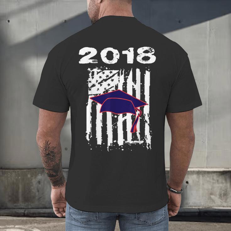 High School GraduationShirt Flag College Graduation Men's Back Print T-Shirt