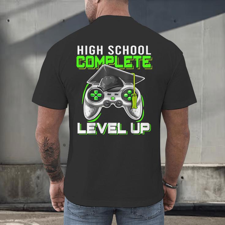 High School Level Complete Class Of 2024 Graduation Men's Back Print T-Shirt