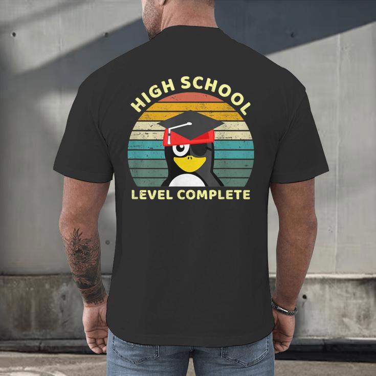High School Level Complete Graduation Senior Students Men's Back Print T-Shirt