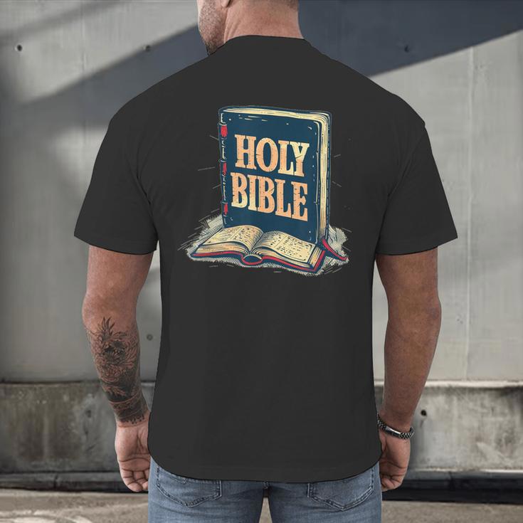 Holy Book Costume For Jesus And Bible Lovers Men's Back Print T-Shirt