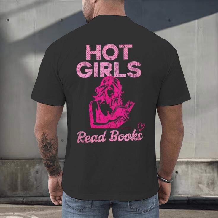 Hot Girls Read Books Cute Book Reader Women Men's Back Print T-Shirt