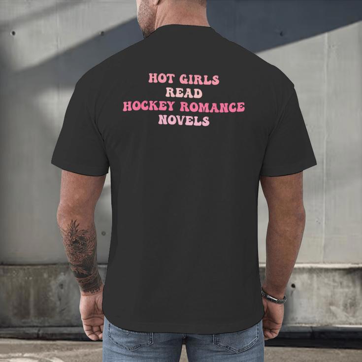 Hot Girls Read Hockey Romance Novels Book Lovers Men's Back Print T-Shirt Hot Girls Read Hockey Romance Novels Book Lovers Men's Back Print T-Shirt
