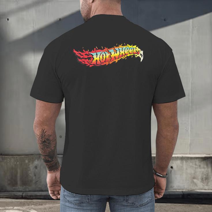 Hot Wheels Comic Book Fire Logo Men's Back Print T-Shirt