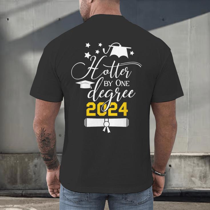 Hotter By One Degree Senior 2024 Class Of 2024 Graduation Men's Back Print T-Shirt