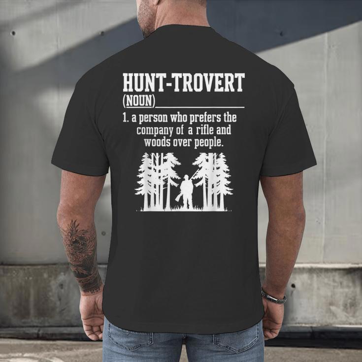 Huntrovert Introvert Hunting Men's Back Print T-Shirt Huntrovert Introvert Hunting Men's Back Print T-Shirt