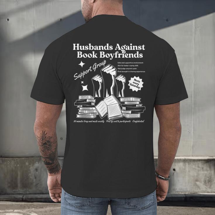 Husbands Against Book Boyfriends Book Boyfriends Club Men's Back Print T-Shirt