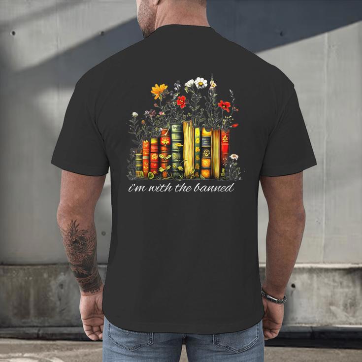 I'm With The Banned Banned Books Colorful Literary Fr Men's Back Print T-Shirt