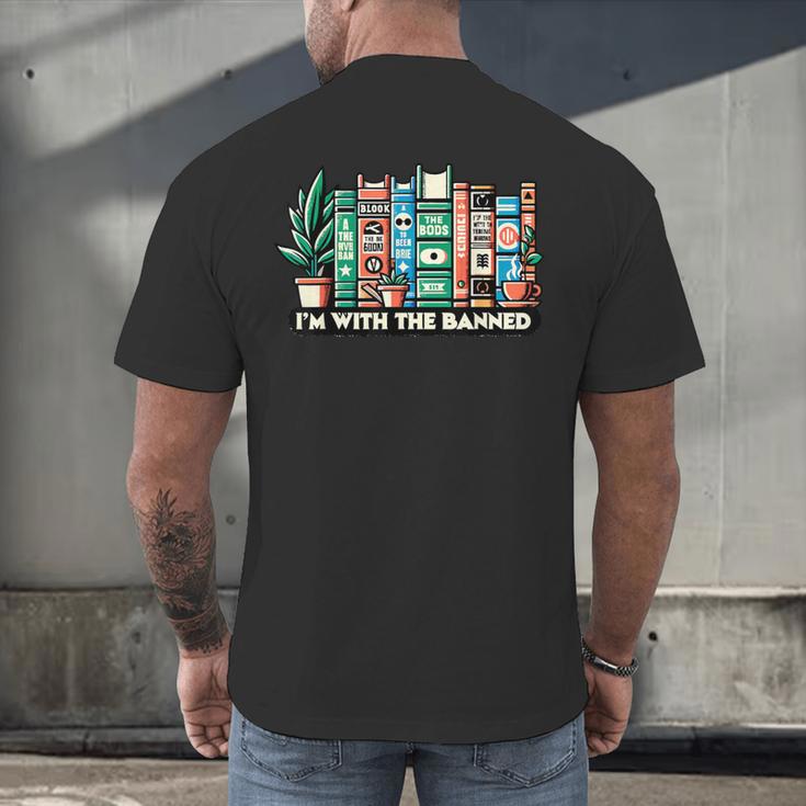 I'm With The Banned Books I Read Banned Books Lovers Men's Back Print T-Shirt