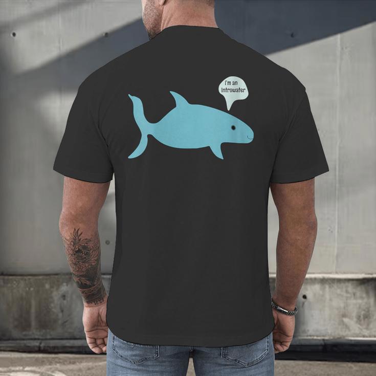 I'm An Introwater Cute Whale I'm An Introvert Men's Back Print T-Shirt