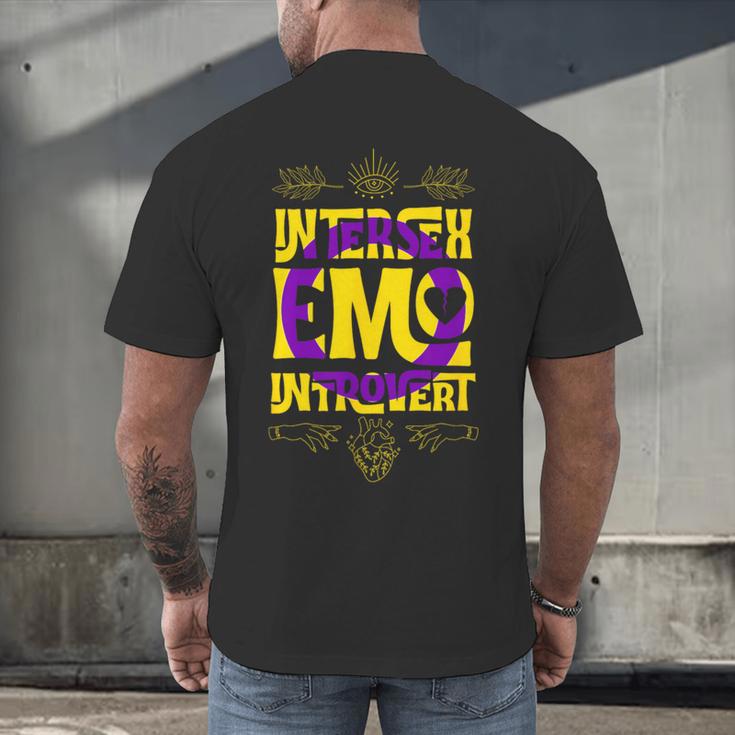 Intersex Emo Introvert Pride Trendy Mystic Teen Goth Style Men's Back Print T-Shirt Intersex Emo Introvert Pride Trendy Mystic Teen Goth Style Men's Back Print T-Shirt