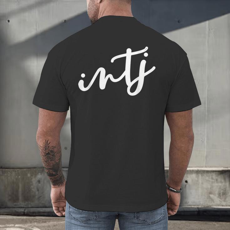 INTJ Introvert Myers Briggs Personality Type Men's Back Print T-Shirt