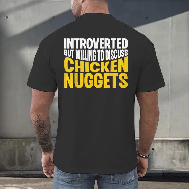 Introvert Antisocial Chicken Nugget Lover Foodie Men's Back Print T-Shirt Introvert Antisocial Chicken Nugget Lover Foodie Men's Back Print T-Shirt
