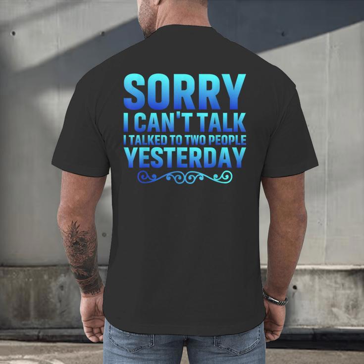 Introvert Antisocial Sarcasm Introverts Anti Social Men's Back Print T-Shirt Introvert Antisocial Sarcasm Introverts Anti Social Men's Back Print T-Shirt