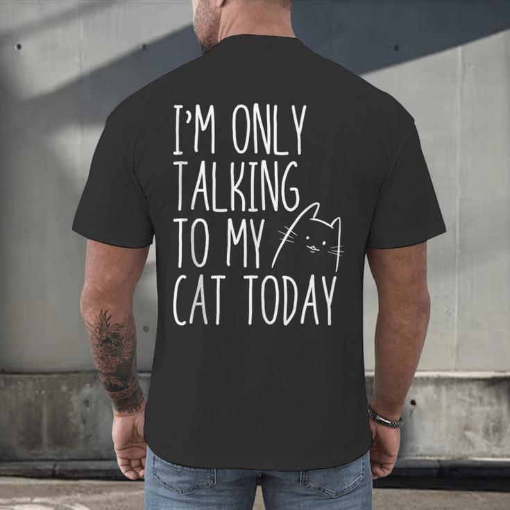 Introvert Cat Lover Kitten Kitty Cat Mom Cat Dad Pet Lover Men's Back Print T-Shirt Introvert Cat Lover Kitten Kitty Cat Mom Cat Dad Pet Lover Men's Back Print T-Shirt