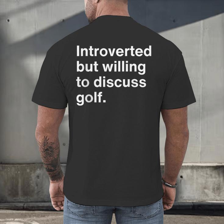Introvert Golf Introverted Golfer Men's Back Print T-Shirt Introvert Golf Introverted Golfer Men's Back Print T-Shirt