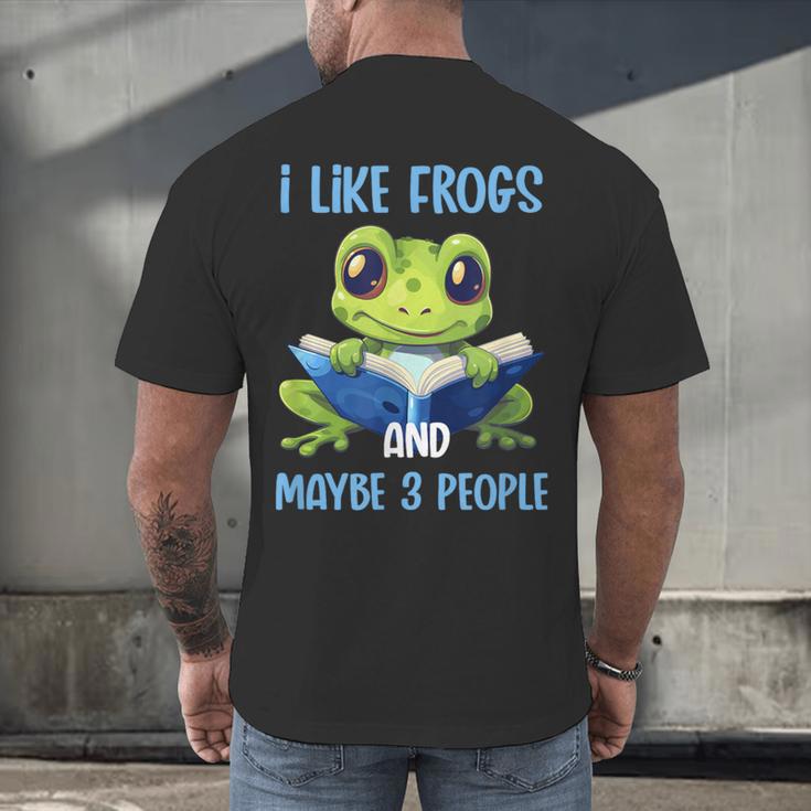 Introvert Herpetologists Amphibian Frog Lover Men's Back Print T-Shirt Introvert Herpetologists Amphibian Frog Lover Men's Back Print T-Shirt