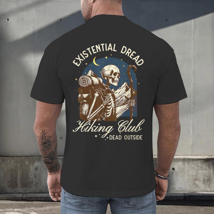 Introvert Hiking Club Antisocial Overthinking Anxiety Men's Back Print T-Shirt