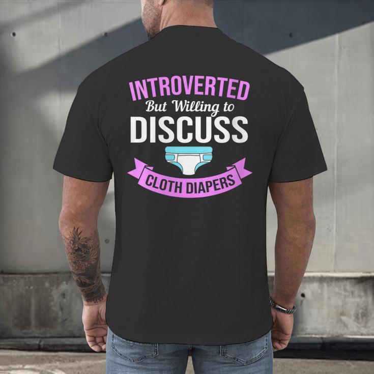Introvert Hippie Mom Cloth Diapers Crunchy Mama Men's Back Print T-Shirt Introvert Hippie Mom Cloth Diapers Crunchy Mama Men's Back Print T-Shirt