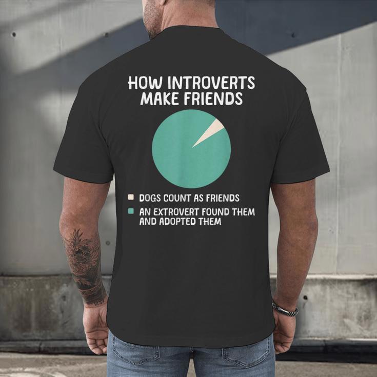 Introvert Introverted Person Awkward Introverts Dog Lover Men's Back Print T-Shirt