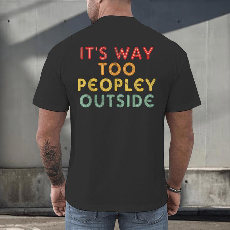 Introvert Its Way Too Peopley Men's Back Print T-Shirt