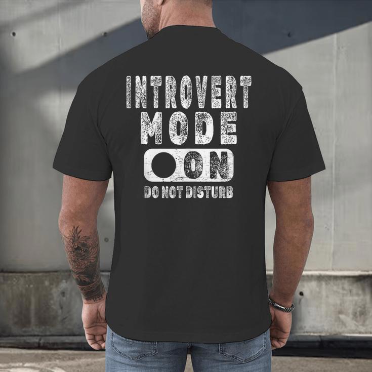 Introvert Mode On Introverted Person Joke Men's Back Print T-Shirt