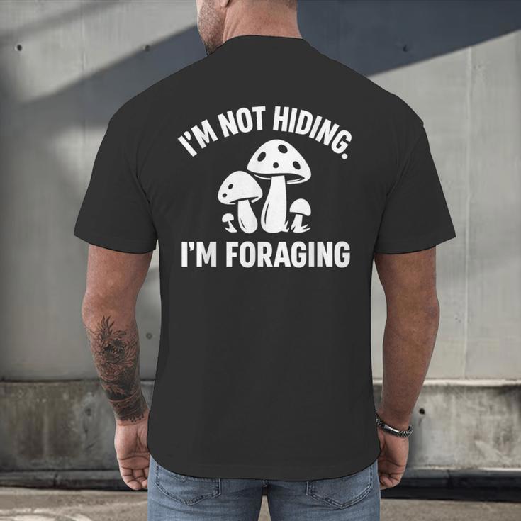 Introvert Mushroom Forager Humor Men's Back Print T-Shirt Introvert Mushroom Forager Humor Men's Back Print T-Shirt