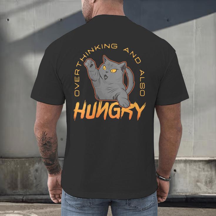 Introvert Overthinking Hungry Sarcastic Overthinker Men's Back Print T-Shirt Introvert Overthinking Hungry Sarcastic Overthinker Men's Back Print T-Shirt