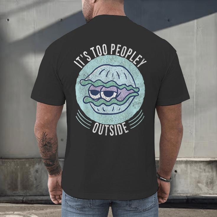 Introvert Too Peopley Anti-Social Shy Person Men's Back Print T-Shirt