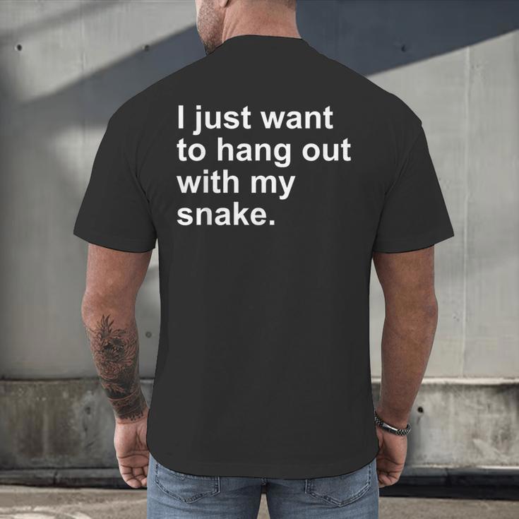 Introvert Pet Snake Owner Men's Back Print T-Shirt